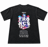 FRQNCY Mushroom Skull Acid Wash T-shirt