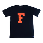 FRQNCY Black + Orange F Logo T-shirt